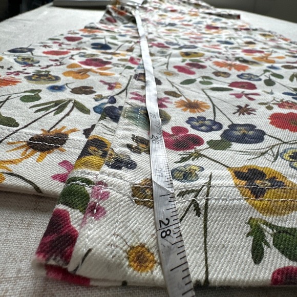 Rachel Antonoff Mike Pant Pressed Flowers Wide Leg High Rise Pants Size 4 - Picture 13 of 14